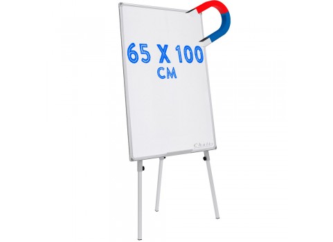 Chalky Teleskopik Ayaklı Manyetik Beyaz Yazı Tahtası 65x100 cm